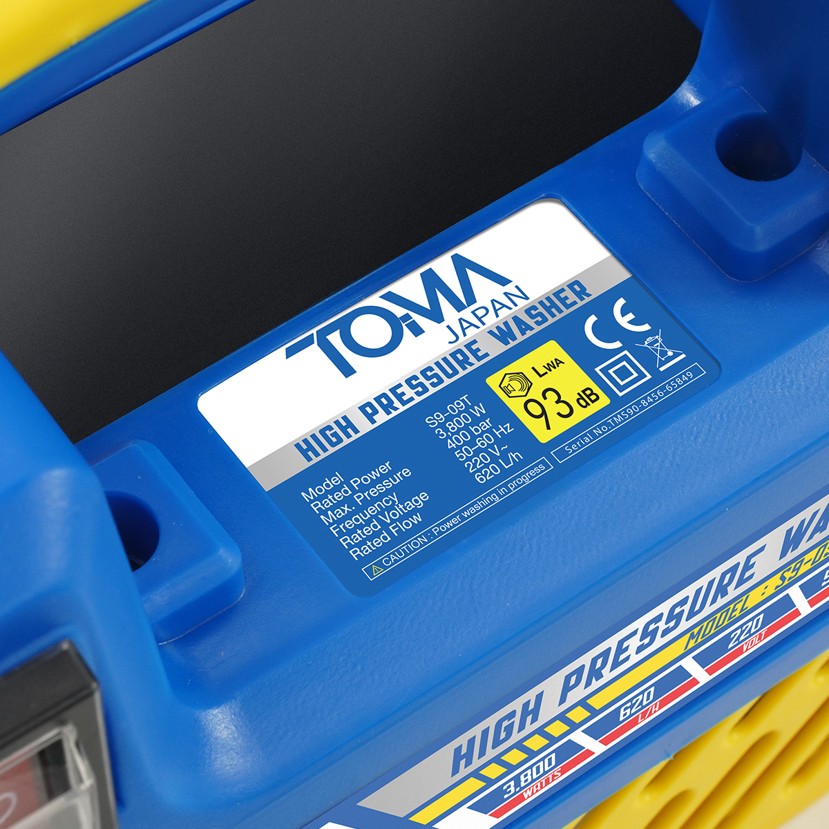 เครื่องฉีดน้ำแรงดันสูง TOMA JAPAN รุ่น S9-400BT 400 บาร์ 3800 วัตต์_6